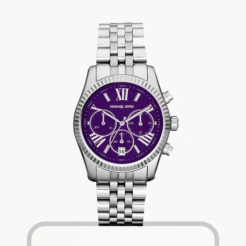 Michael Kors Lexington Chronograph Purple Dial Ladies Watch- MK6223